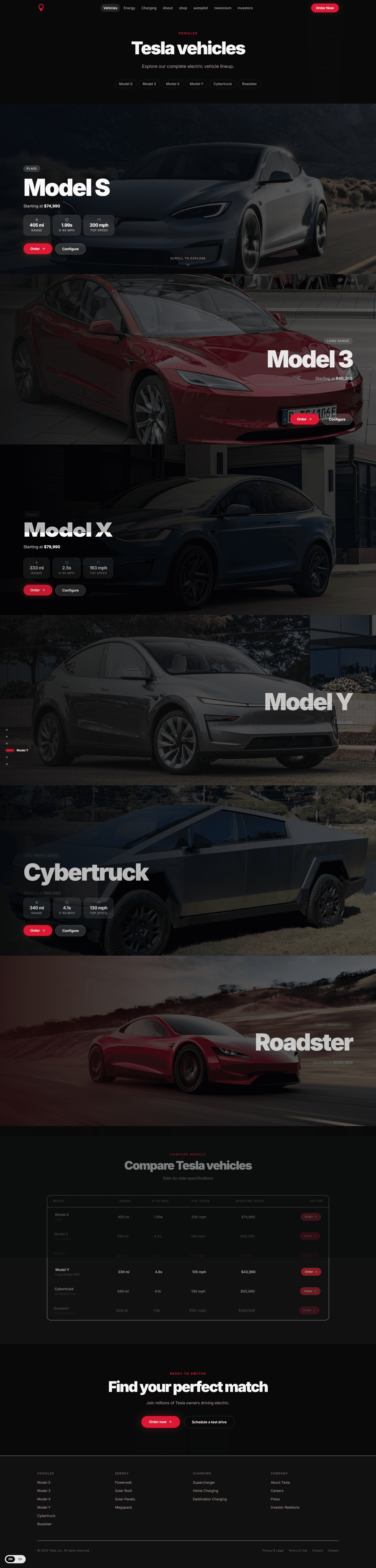 Tesla Website